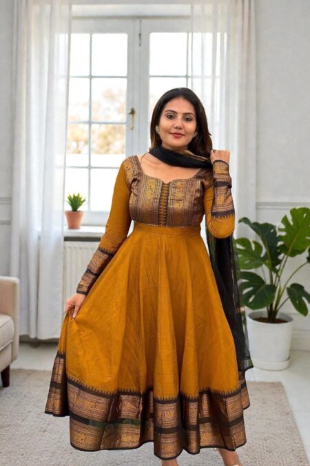 Cotton Silk Blend  Churidar