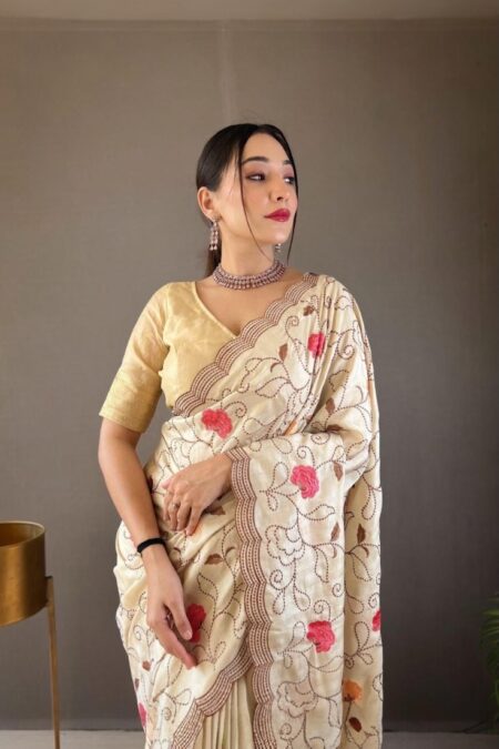 Tussar Silk Saree w Blouse