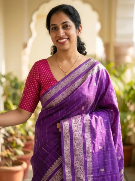 Dola Silk Fancy saree With Readymade Blouse