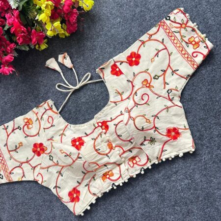 Kora Cotton Large Size Readymade Blouse