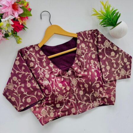 Banarasi Silk Large Size Readymade Blouse