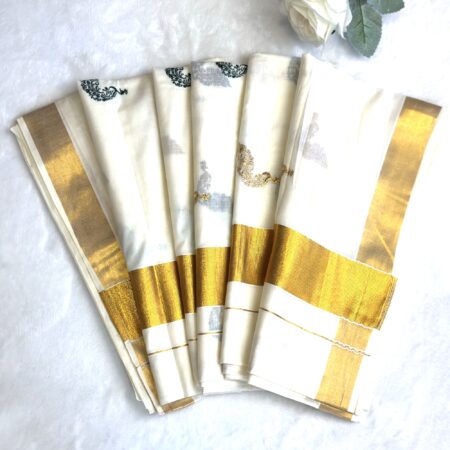 Cotton Peacock Set Saree with Readymade Blouse