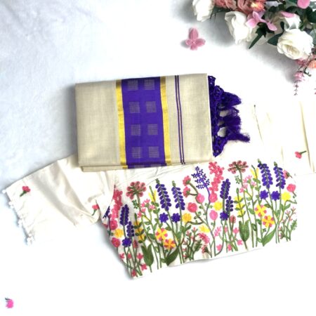 Tissue Set Saree with Readymade Blouse