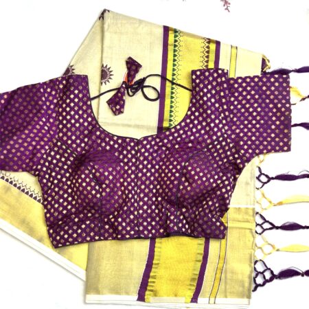 Tissue Set Saree with Readymade Blouse